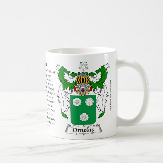 Ornelas Familien-Wappen Tasse (Rechts)