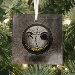 Ornement En Verre Scarmoji Vintag Ornament Aus Glas