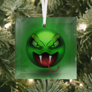 Ornement En Verre Snakemoji Ornament Aus Glas
