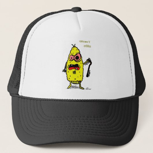 Ornery Corn Hat Truckerkappe (Vorderseite)
