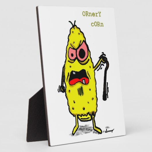 Ornery Corn Plaque Fotoplatte (Seite)