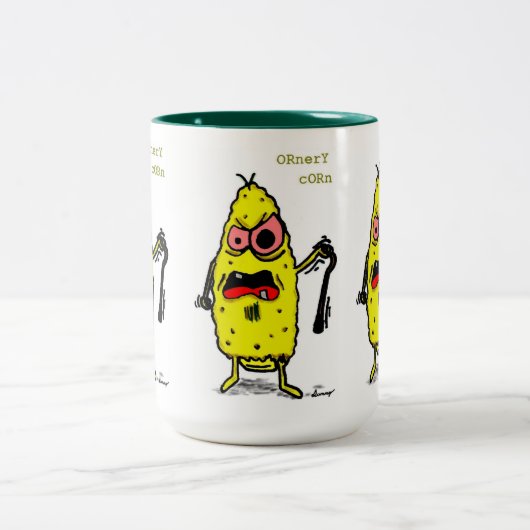 Ornery Mais-Tasse Zweifarbige Tasse (Mittel)