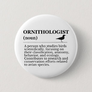 Ornithologe Definition - Vogelkunde (Birdwatchin Button