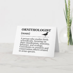 Ornithologe Definition - Vogelkunde (Birdwatchin Dankeskarte