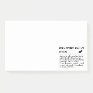 Ornithologe Definition - Vogelkunde (Birdwatchin Post-it Klebezettel