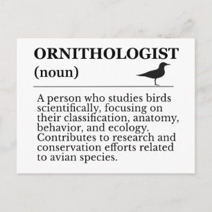 Ornithologe Definition - Vogelkunde (Birdwatchin Postkarte