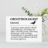Ornithologist Definition - Vogelkunde (Birdwatchin Einladung (Stehend Vorderseite)