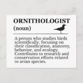 Ornithologist Definition - Vogelkunde (Birdwatchin Postkarte (Vorderseite)