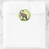 Ornithomimus Runder Aufkleber (Tasche)