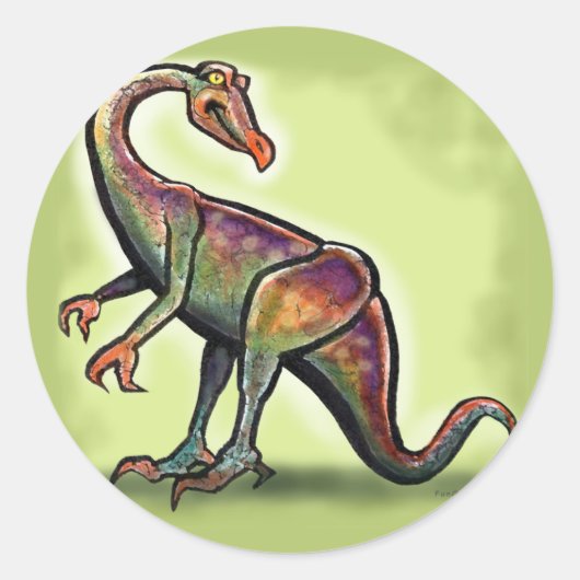 Ornithomimus Runder Aufkleber (Vorderseite)
