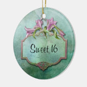 Ornment rosa Lilien-Bonbon 16 Keramik Ornament (Links)