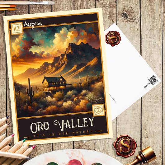Oro Valley, Arizona | Vintage Postkarte