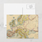 Orografische Landkarte Europas Postkarte (Vorne/Hinten)