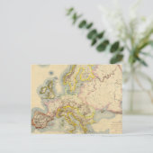 Orografische Landkarte Europas Postkarte (Stehend Vorderseite)