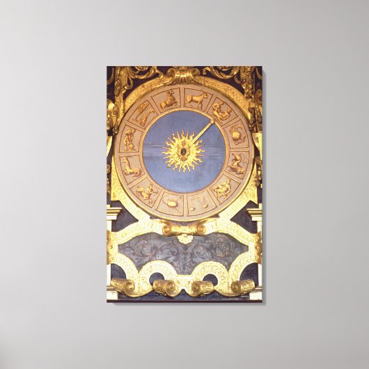 Orologio Zodicale (Zodiac Clock) (Fresko und Goldm Leinwanddruck (Vorderseite)