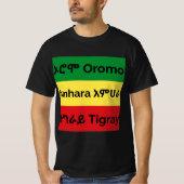 Oromo Amhara Tigray - Äthiopischer Flag-T - Shirt (Vorderseite)