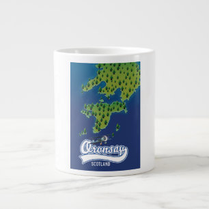 Oronsay Schottland Inselkarte Jumbo-Tasse