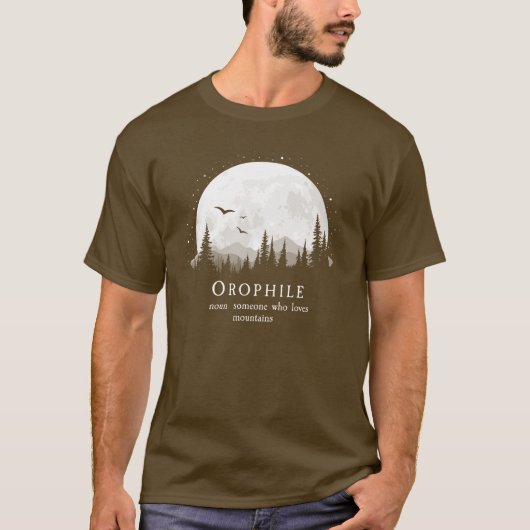 Orophile Definition Outdoorsy Berg Lover T-Shirt (Vorderseite)