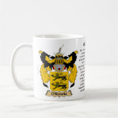 O'Rourke-Familien-Wappen Kaffeetasse (Links)