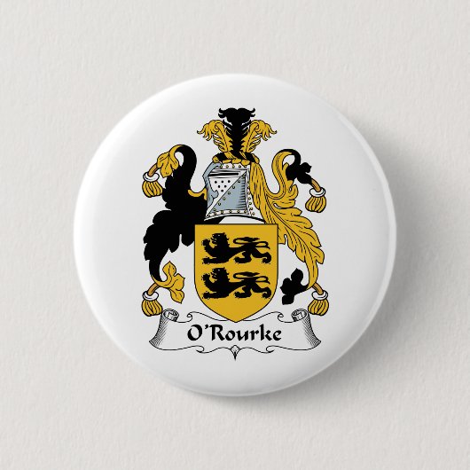 O'Rourke-Familienwappen Button (Vorderseite)