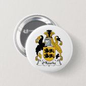 O'Rourke-Familienwappen Button (Vorne & Hinten)