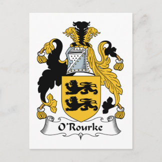 O'Rourke Familienwappen Postkarte