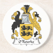 O'Rourke-Familienwappen Untersetzer (Vorne)