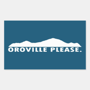 Oroville California Bitte Rechteckiger Aufkleber