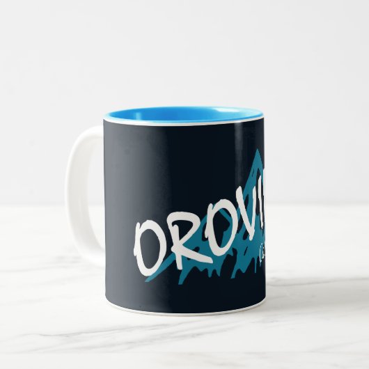 Oroville California Mountains Zweifarbige Tasse (Vorderseite Links)