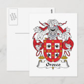 Orozco-Familienwappen Postkarte (Vorne/Hinten)