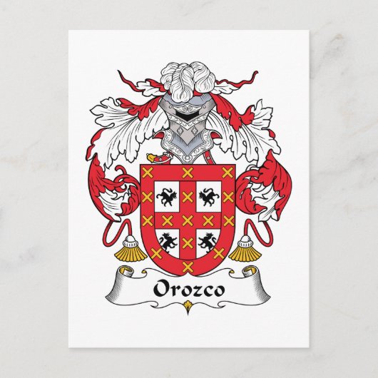 Orozco-Familienwappen Postkarte (Vorderseite)