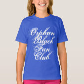 Orphan Black Fan Club in rustikaler Schrift T-Shirt (Vorderseite)