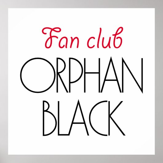 Orphan Black Fan Club Poster (Vorne)