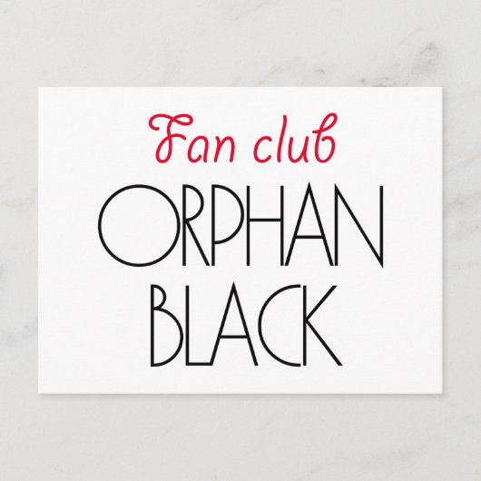 Orphan Black Fan Club Postkarte (Vorderseite)