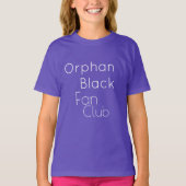 Orphan Black Fan Club Schriftart T-Shirt (Vorderseite)