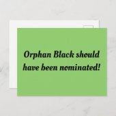 Orphan Black hätte nominiert werden sollen,Retro-S Postkarte (Vorne/Hinten)