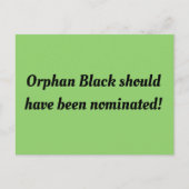 Orphan Black hätte nominiert werden sollen,Retro-S Postkarte (Vorderseite)