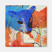 Orphan Black | MK - Silhouette der Schafsmaske Magnet (Vorne)