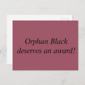 Orphan Black verdient eine Erklärung Postkarte (Vorne/Hinten)