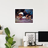 Orphan Puppy und Collie - von Wright Barker Poster (Heimbüro)