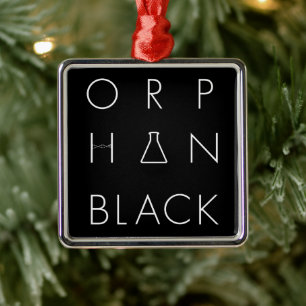 Orphan-Schwarz  Logo-Gitter Ornament Aus Metall