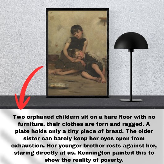"Orphans" by Thomas Kennington (1885) - London, UK Leinwanddruck
