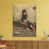 "Orphans" by Thomas Kennington (1885) - London, UK Leinwanddruck (Insitu (Wohnzimmer))