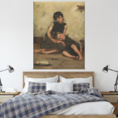 "Orphans" by Thomas Kennington (1885) - London, UK Leinwanddruck (Insitu (Schlafzimmer))
