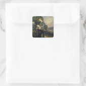 Orpheus, 1865 quadratischer aufkleber (Tasche)