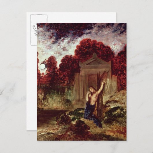 Orpheus am Grab von Eurydice Postkarte (Vorne/Hinten)