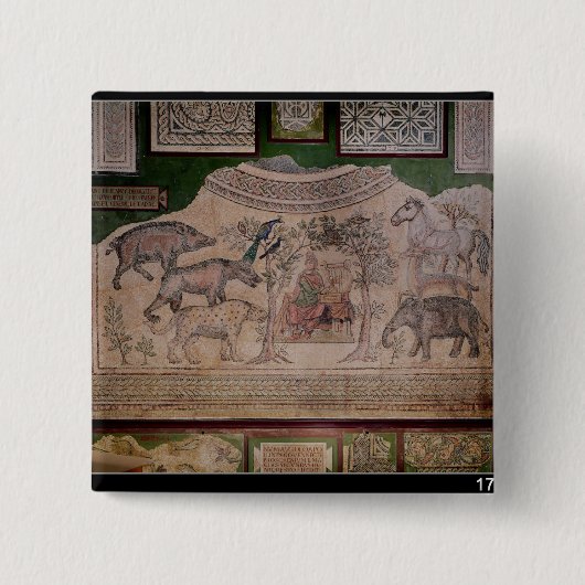 Orpheus, der die Tiere bezaubert Button (Vorderseite)