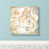 Orpheus, der mit Tieren spielt, römisches Mosaik Leinwanddruck (Insitu (Holzboden))