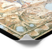 Orpheus, der mit Tieren spielt, römisches Mosaik Poster (Ecke)