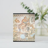 Orpheus, der mit Tieren spielt, römisches Mosaik Postkarte (Stehend Vorderseite)